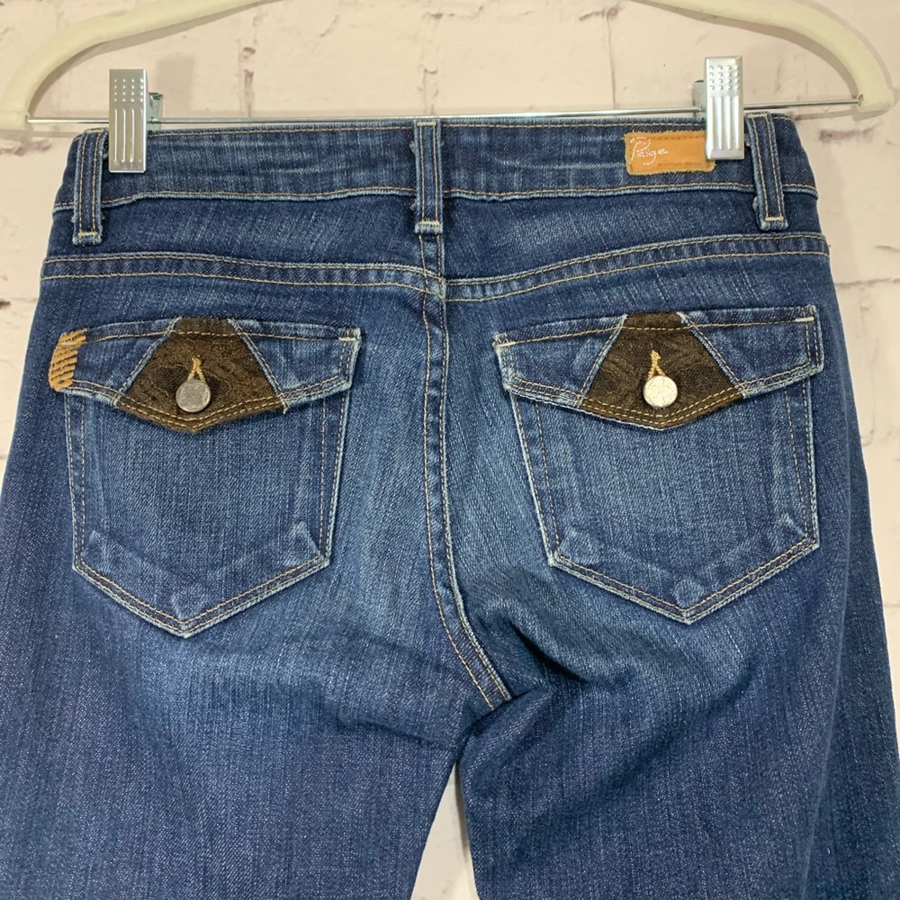 PAIGE Fairview Premium Denim Jeans Brown Lace